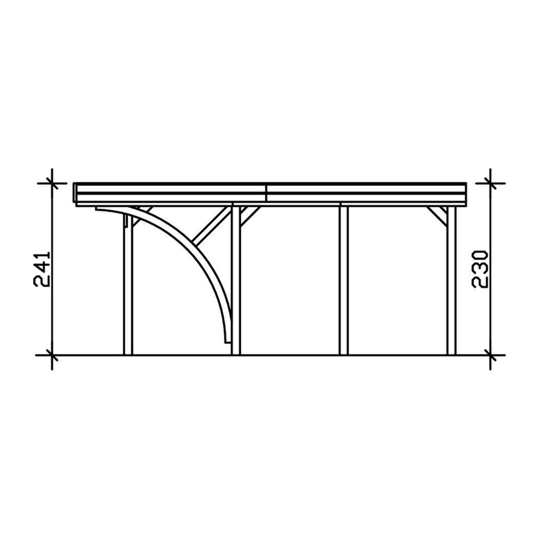 Technisches Zeichnung des Carports Friesland.