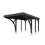 Schwarzer Carport Friesland Set 6