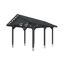Schwarzer Carport Wallgau mit Spitzdach