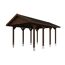 Holzcarport mit schwarzem Dach