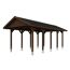 Holzcarport mit schwarzem Dach