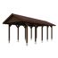 Holzcarport mit braunem Dach