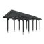 Grauer Carport mit Spitzdach