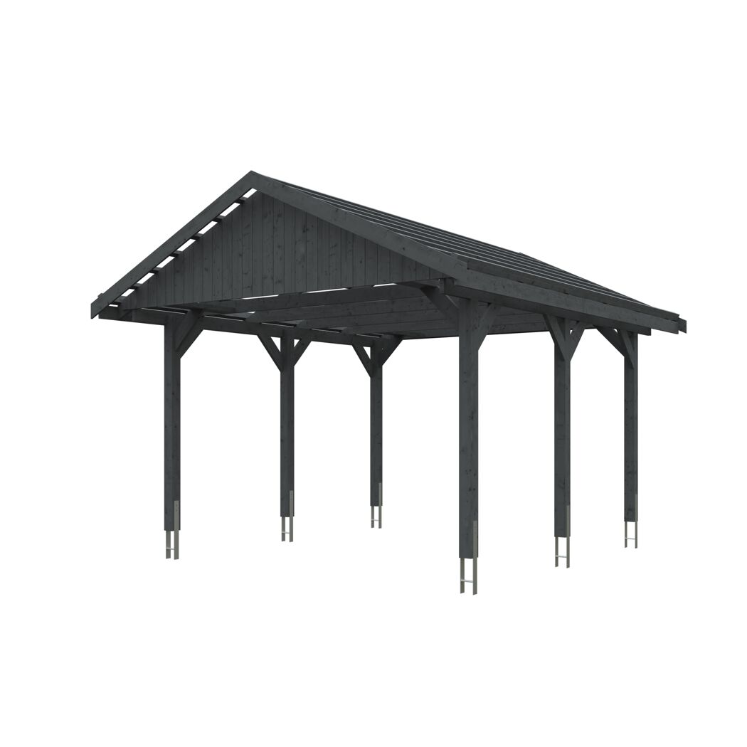 Grauer Carport