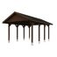 Holzcarport mit schwarzem Dach