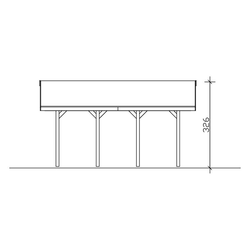 Technische Zeichnung des Hochbeets CP Wallgau 430 x 600 cm
