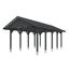 Grauer Carport mit offenem Dach