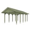 Holzcarport Wallgau mit Spitzdach