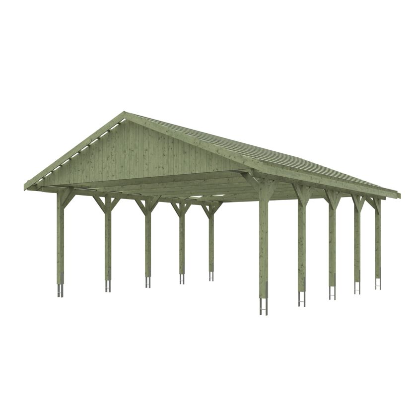 Holzcarport Wallgau mit Satteldach