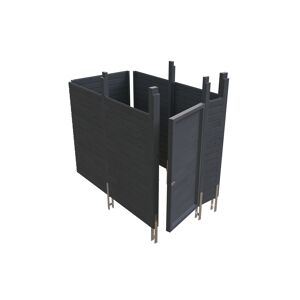 Carport-Abstellraum 'C7' aus Profilschalung 275 x 164 cm schiefergrau