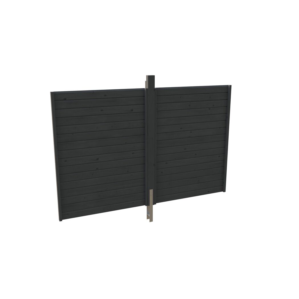 Schwarze Sichtschutzwand