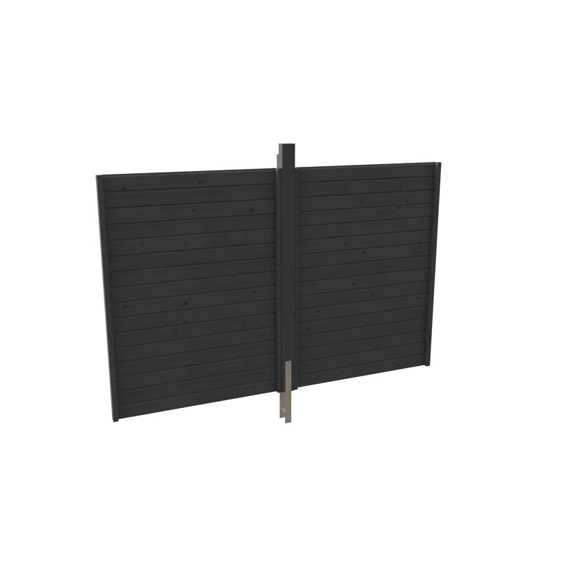 Schwarze Sichtschutzwand