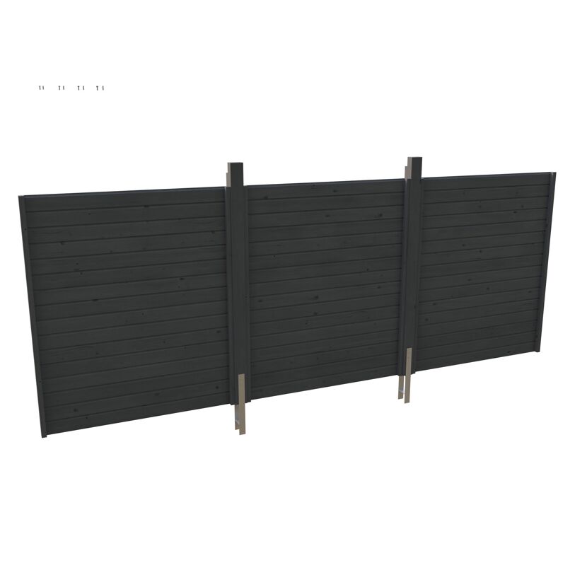 Schwarze Holzwand
