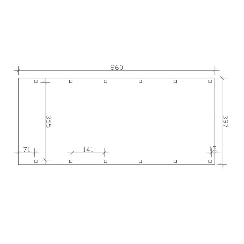 Technische Zeichnung CP FRIESLAND 397X860