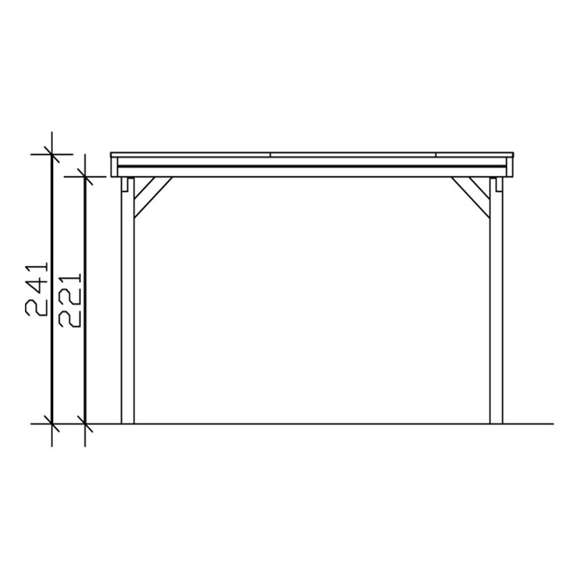Zeichnung Carport Friesland mit Maßen