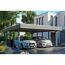 Doppelcarport mit zwei Autos darunter