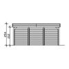 Zeichnung des Carports Friesland Set 3