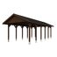 Holzcarport mit schwarzem Dach