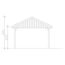 Zeichnung Carport Wallgau 430 x 900 cm Seitenansicht