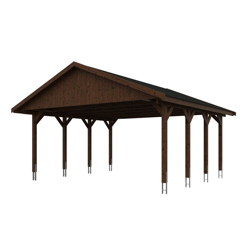 Holz-Carport CP Wallgau mit Satteldach