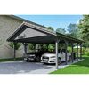 Doppelcarport mit zwei Autos darunter