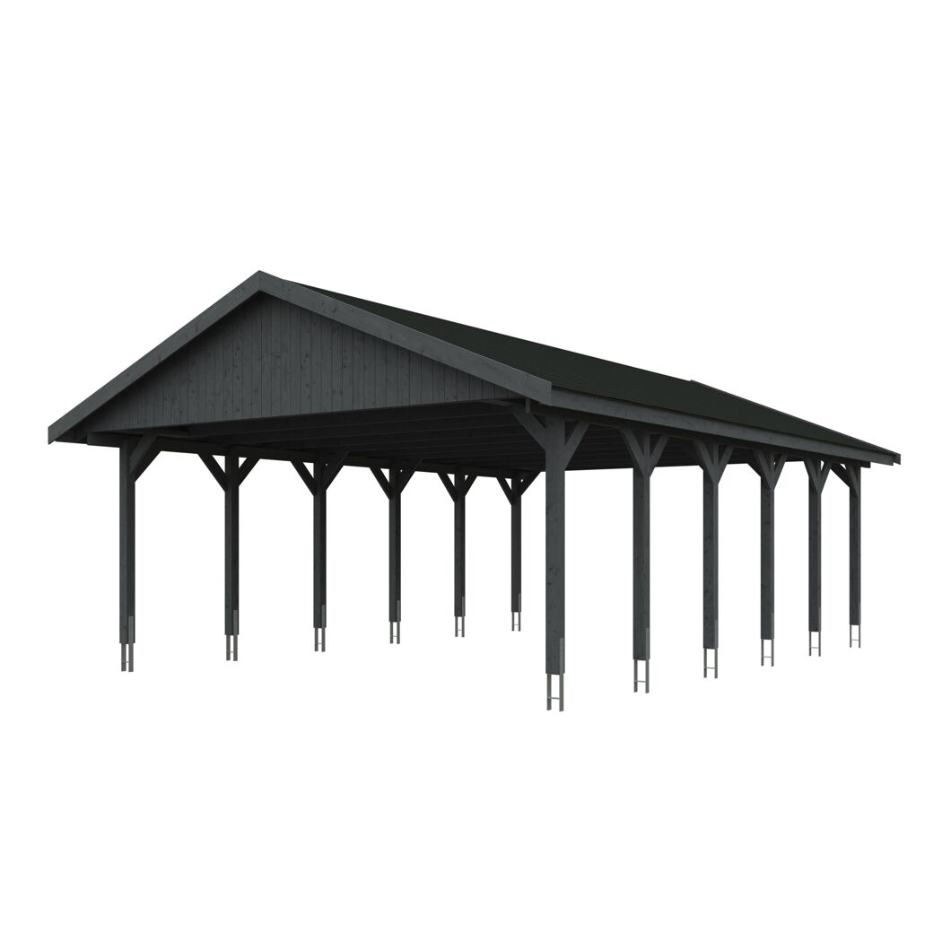 Schwarzer Carport CP Wallgau