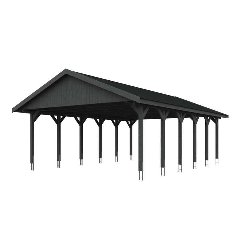 Schwarzer Carport CP Wallgau