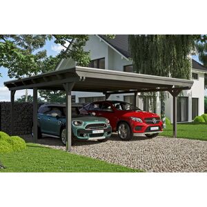 Carport 'Emsland' 613 x 604 cm grau EPDM-Dach