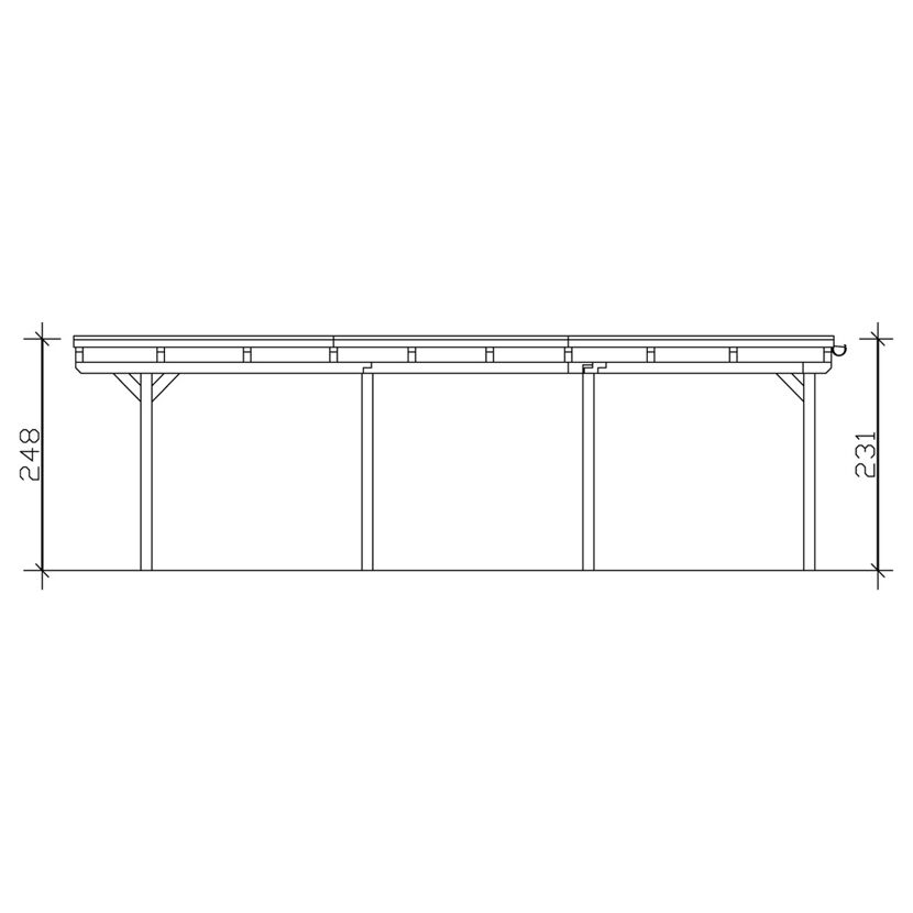 Technische Zeichnung Carport CP Emsland