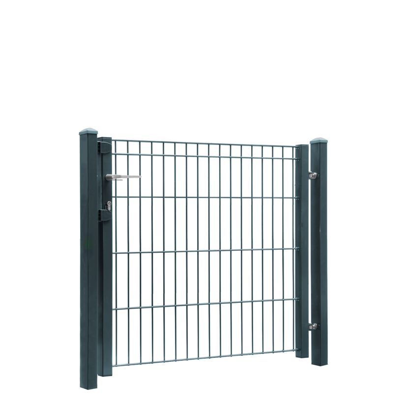 Anthrazitfarbenes Metallgartentor