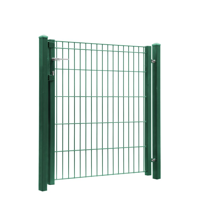 Grünes Metallgartentor