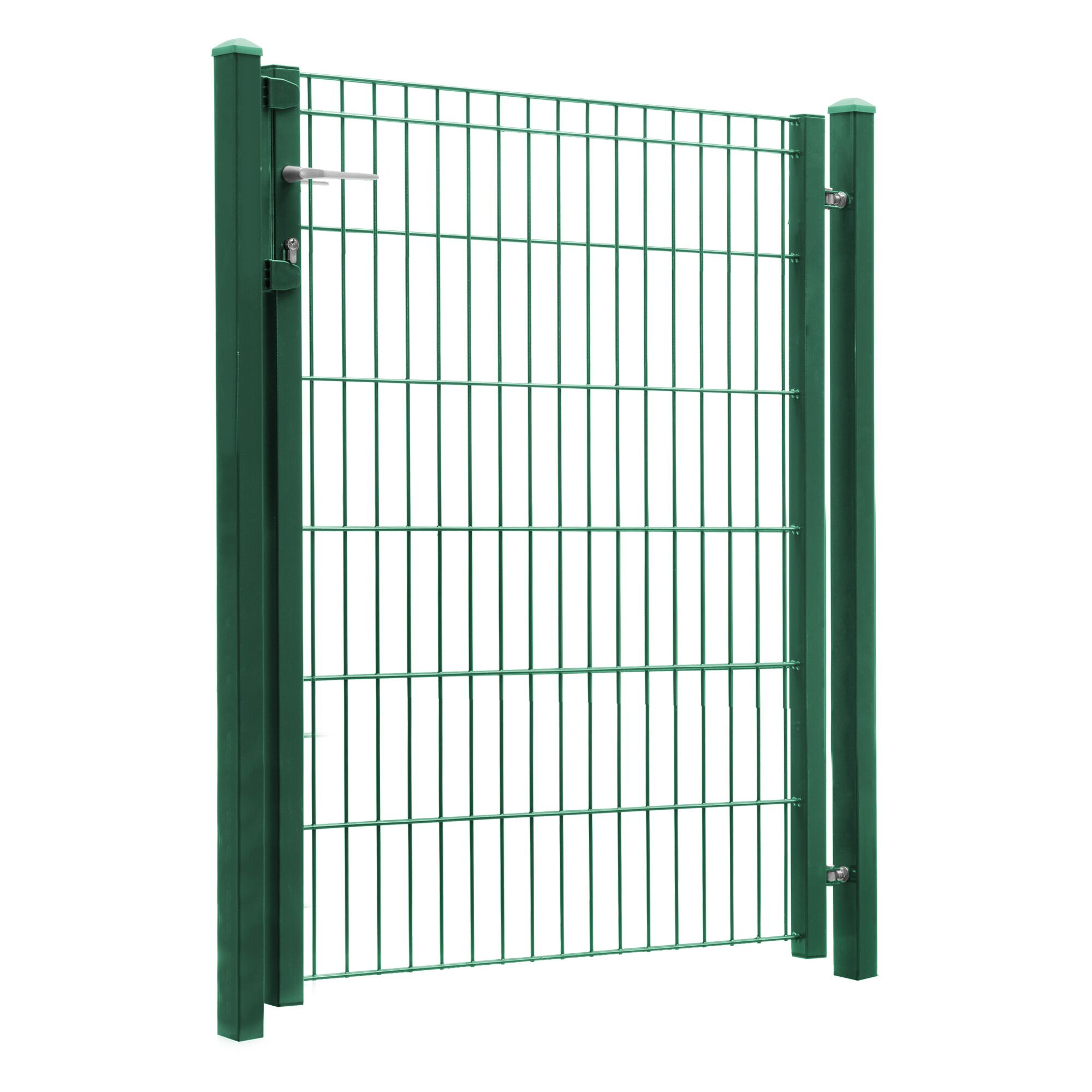 Grünes Metallgartentor