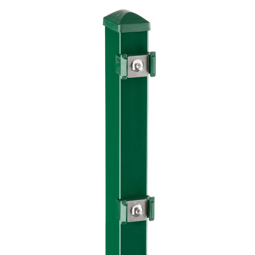 Grüner Zaunpfosten