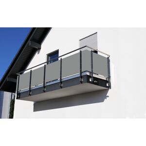 Balkonsichtschutz grau 90 x 500 cm