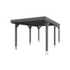 Grauer Carport CP Grunewald 321 x 554 EPDM