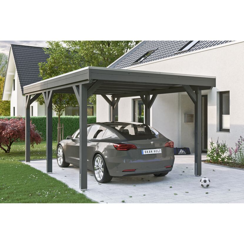 Auto unter Carport