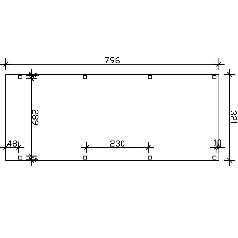 Technische Zeichnung CP Grunewald 321x796EPDM natur
