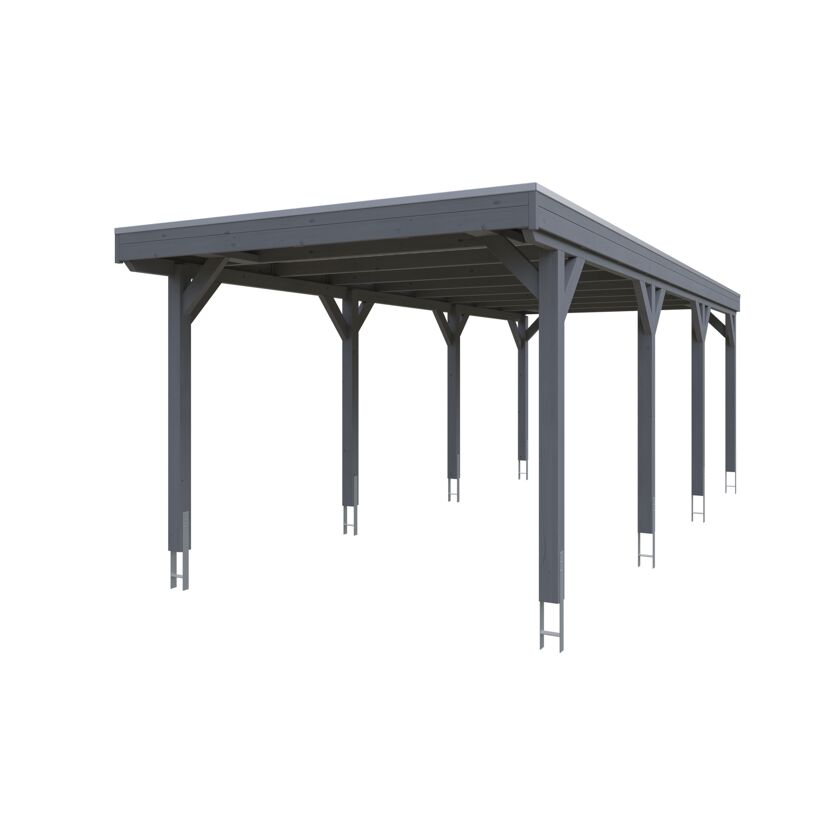 Grauer Carport Grunewald