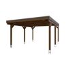 Nussbaumfarbener Carport Grunewald 427 x 554 cm