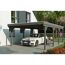 Auto und Motorrad unter einem Carport