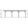 Zeichnung eines Carports mit Maßen