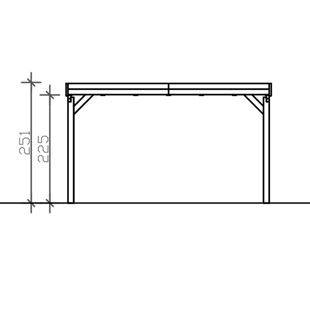 Technische Zeichnung Carport CP Grunewald