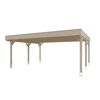 Heller Carport aus Holz.