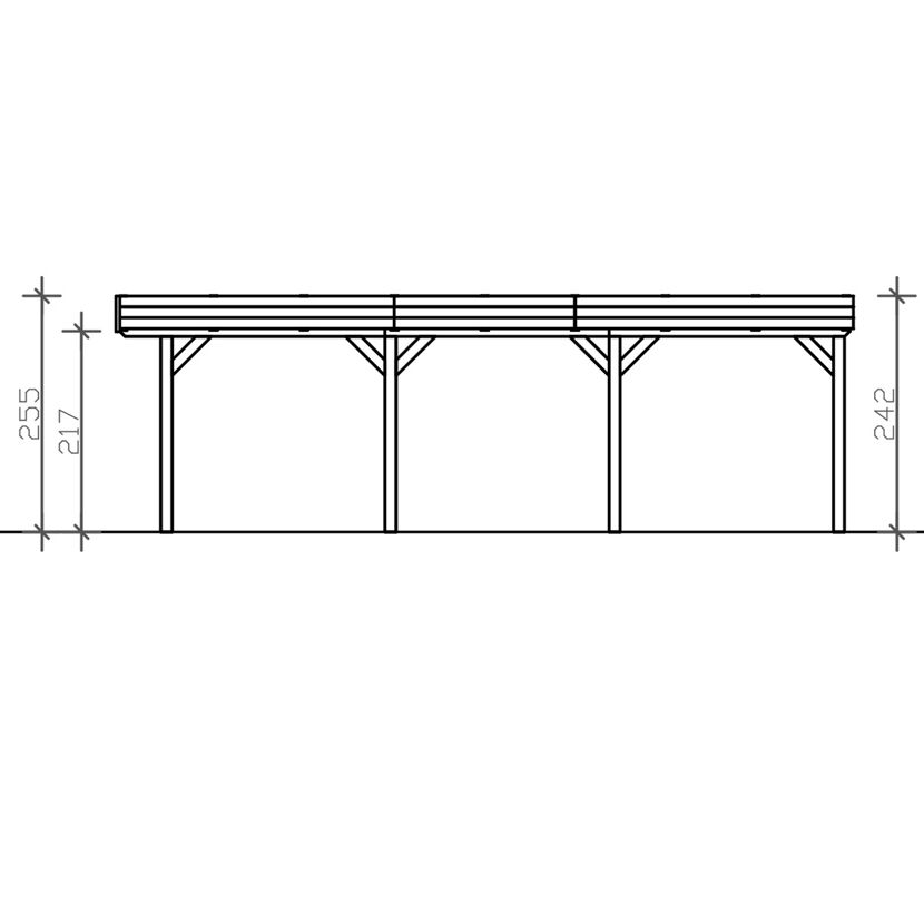 Technische Zeichnung Carport CP Grunewald