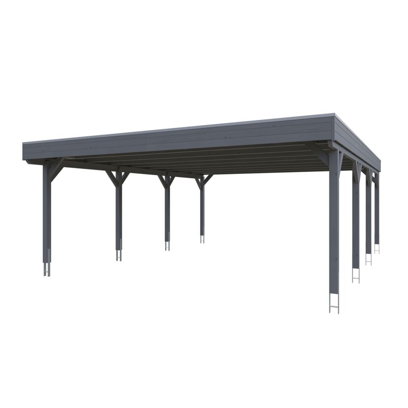 Grauer Carport