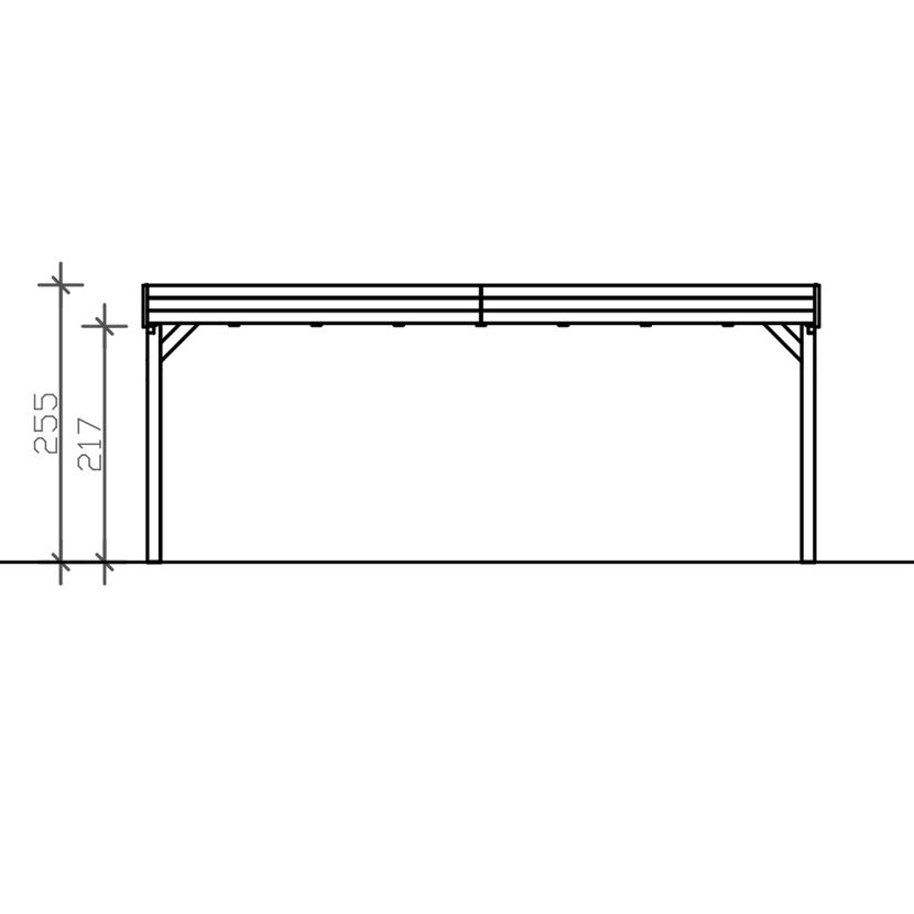 Technische Zeichnung von einem Carport Grunewald