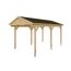 Holzcarport mit schwarzem Dach