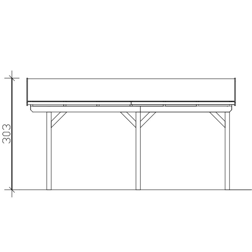 Zeichnung eines Carports