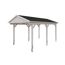 Weißer Carport mit schwarzem Dach