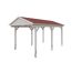 Weißer Carport mit rotem Dach